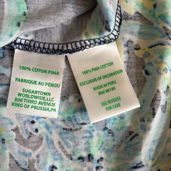 Lilly Pulitzer Margot Swing Dress High Tide Pima Cotton M - Picture 9 of 10